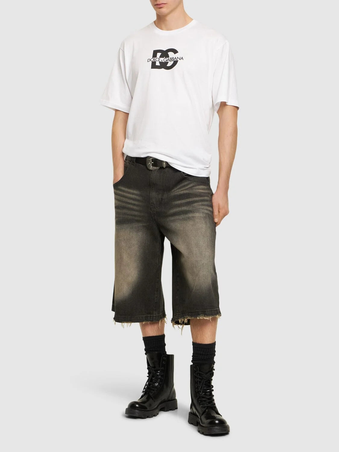 T-SHIRT DOLCE&GABBANA BIANCA CON LOGO
