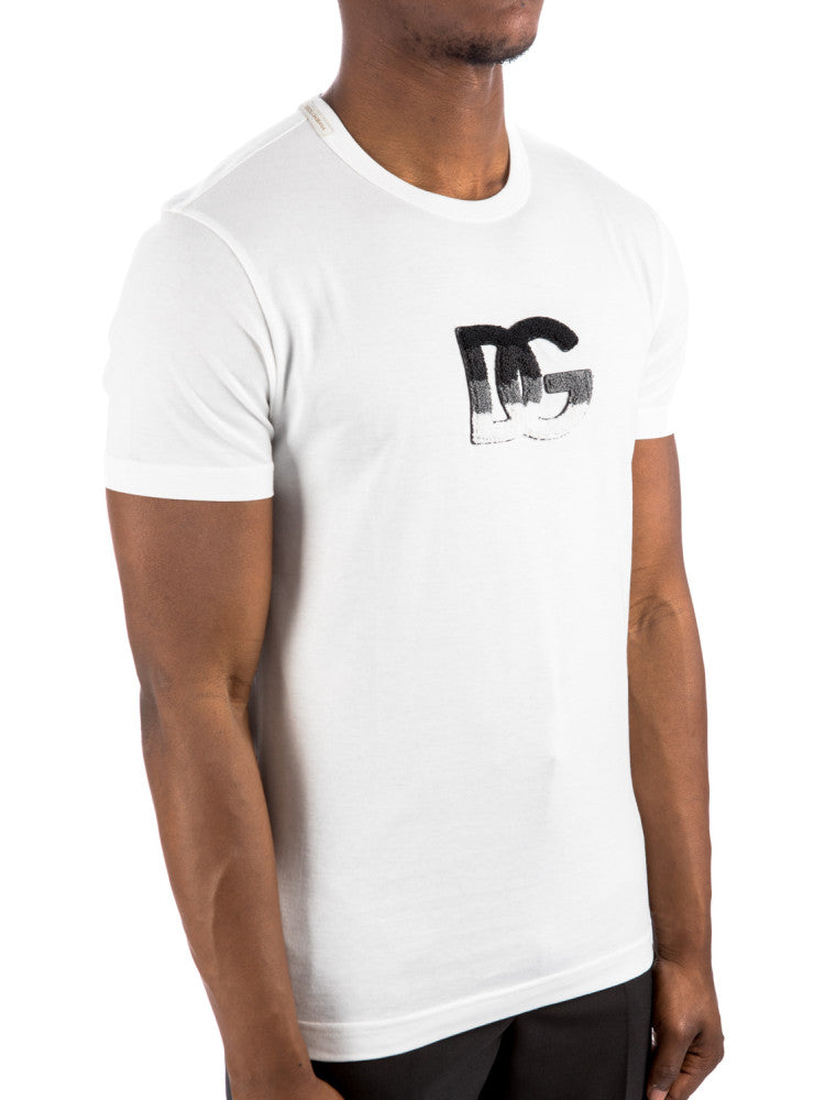 T-SHIRT DOLCE&GABBANA LOGO RICAMATO
