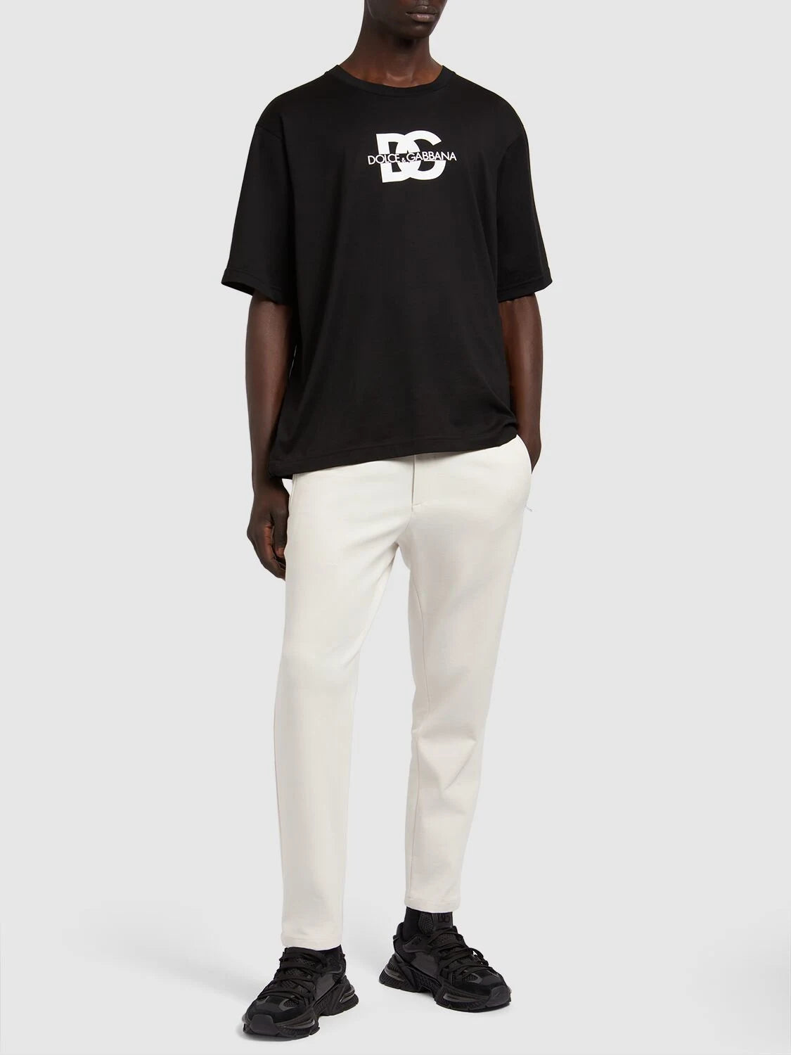 T-SHIRT DOLCE&GABBANA NERA CON LOGO