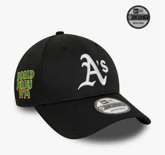 NEW ERA 9FORTY Oakland Athletics World Series Patch Nero