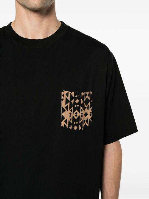 DANIELE ALESSANDRINI T-SHIRT CON DETTAGLIO GEOMETRICO