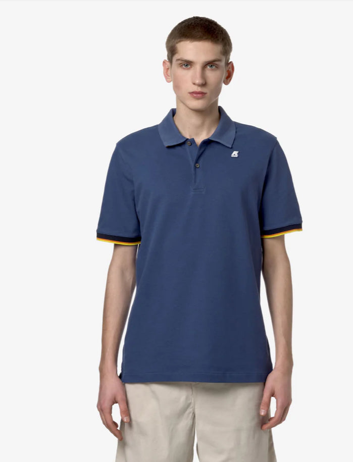 K-WAY POLO VINCENT BLUE FIORD