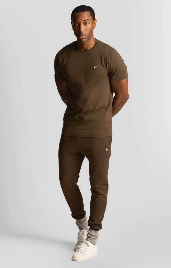 LYLE&SCOTT Plain T-Shirt VERDE OLIVA