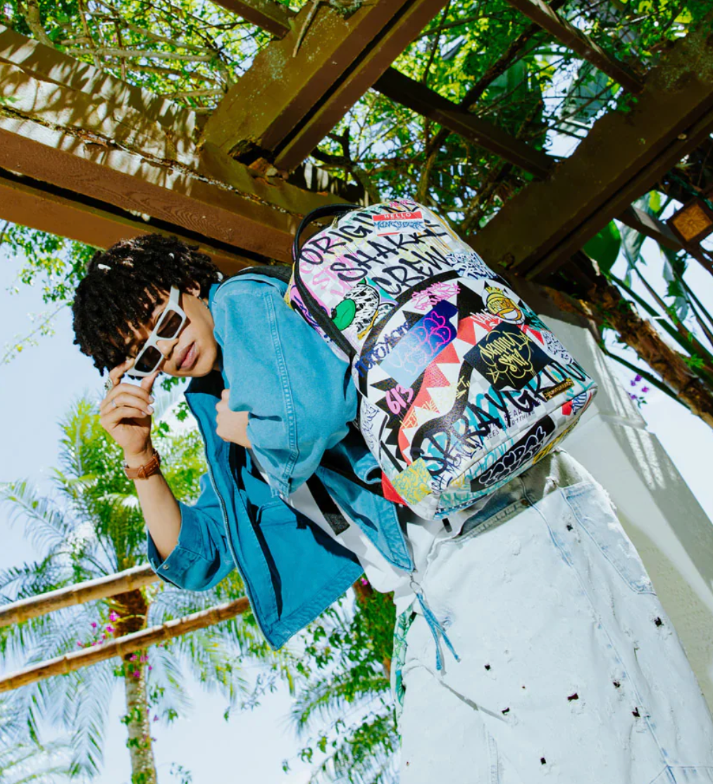 ZAINO SPRAYGROUND SHARKS IN PARIS THE RIZZ CREAM Bianco