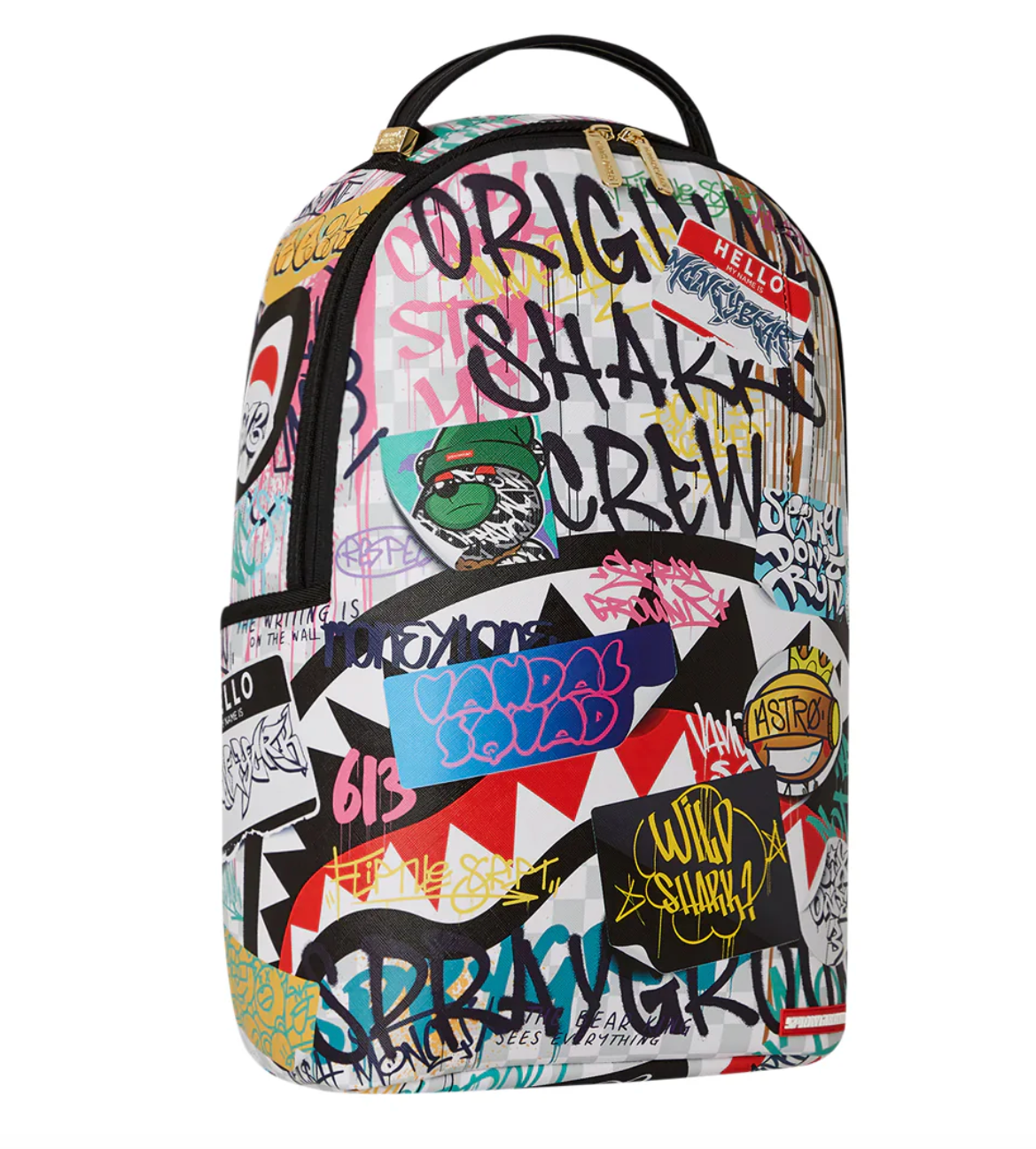 ZAINO SPRAYGROUND SHARKS IN PARIS THE RIZZ CREAM Bianco