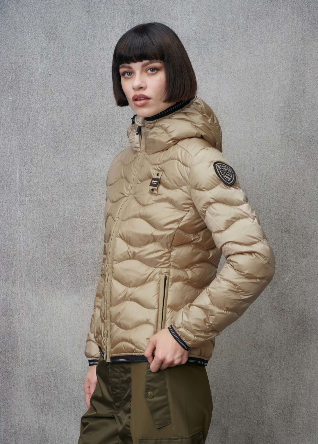 PIUMINO BLAUER AD ONDE CAMELIA