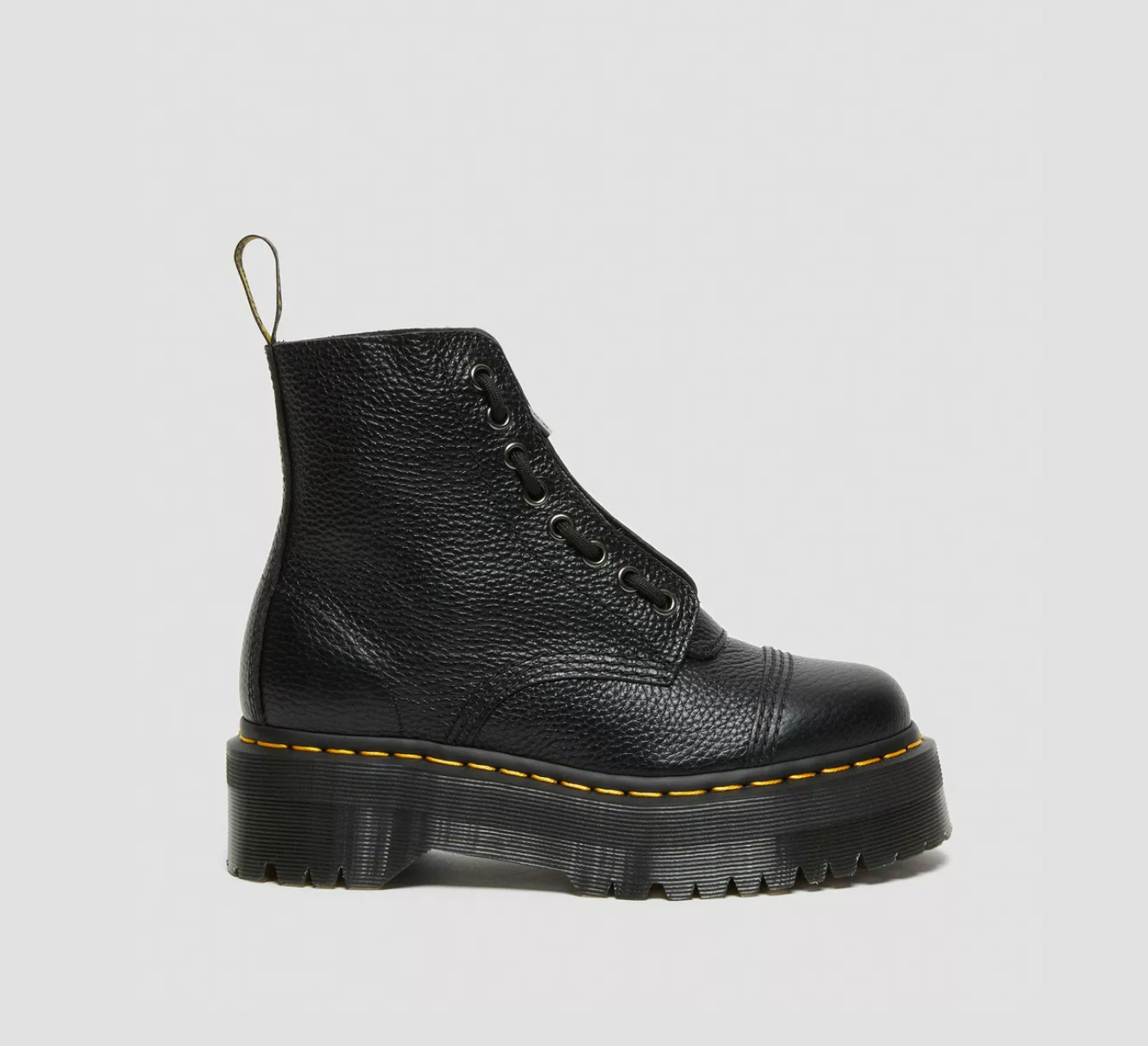 Dr.MARTENS Stivali platform in nappa lavorata Sinclair