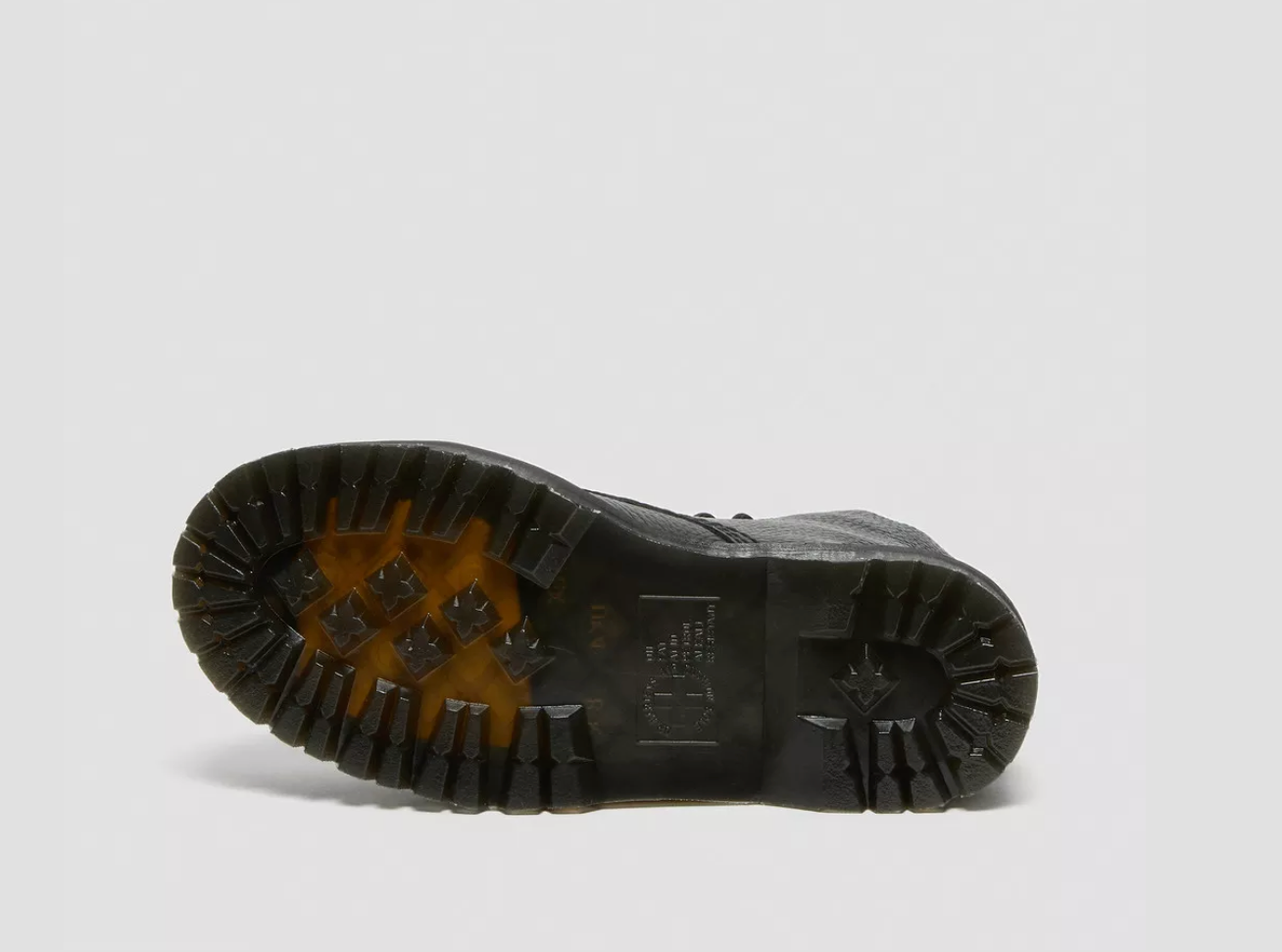 Dr.MARTENS Stivali platform in nappa lavorata Sinclair