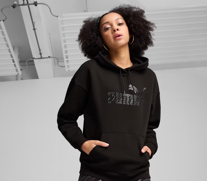 TUTA PUMA DONNA CON CAPPUCCIO ANIMAL