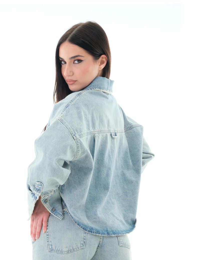 GIACCA VICOLO IN DENIM PENNY CROPPED
