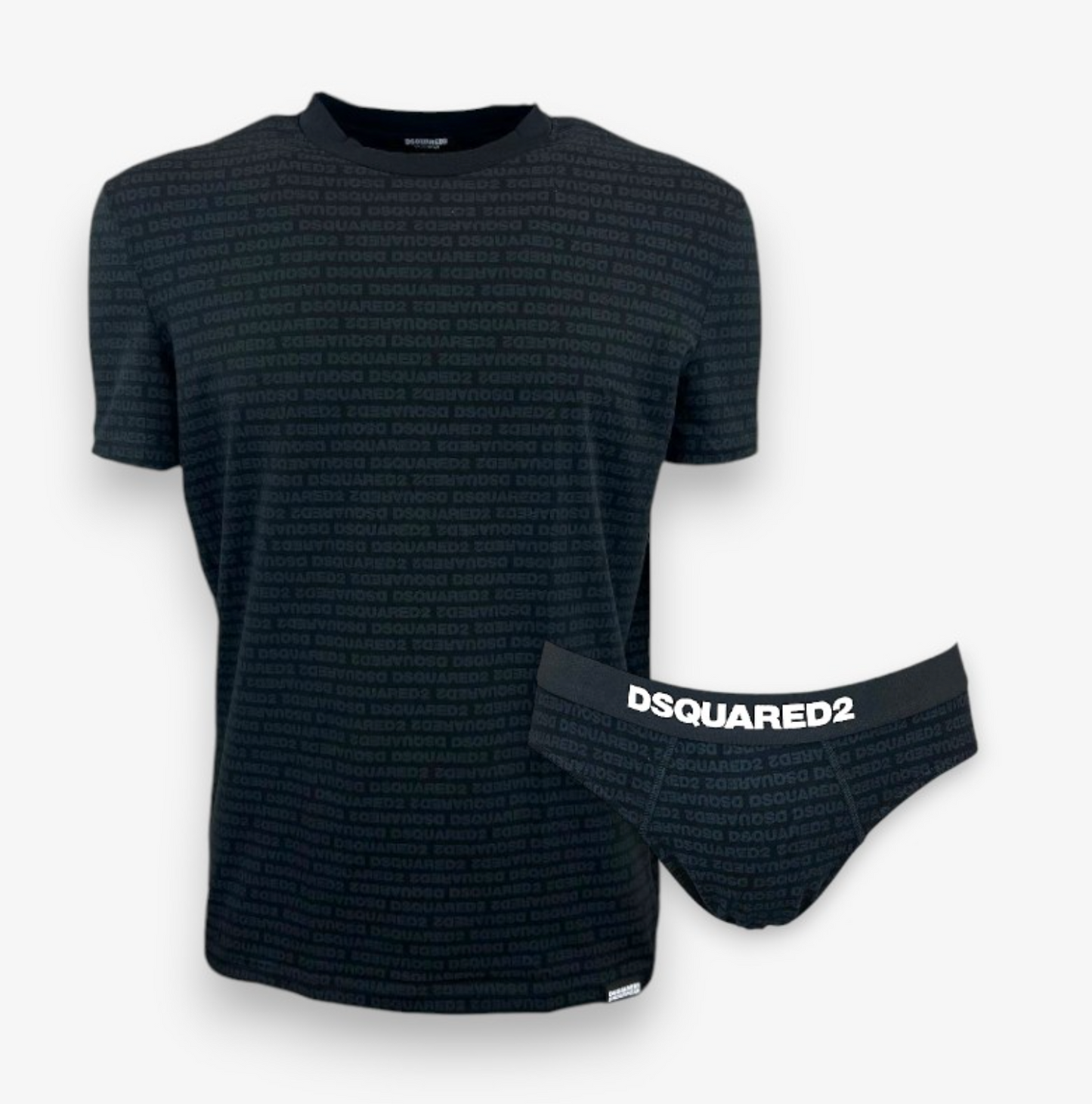 SET DSQUARED2 T-SHIRT+SLIP LOGATO NEW COLLECTION 2025