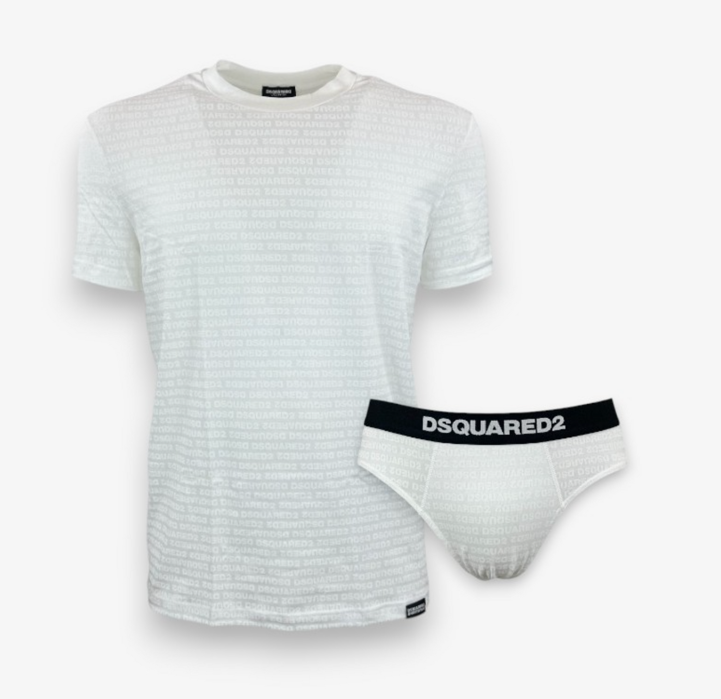 SET DSQUARED2 T-SHIRT+SLIP LOGATO NEW COLLECTION 2025