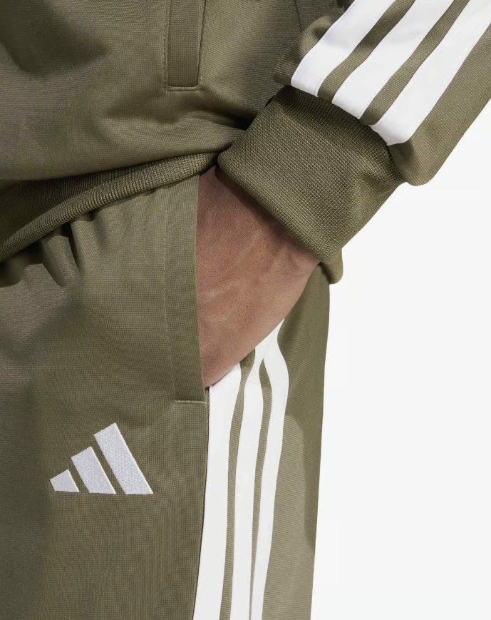 TUTA ADIDAS Sportswear Basic 3-Stripes Tricot verde bianco