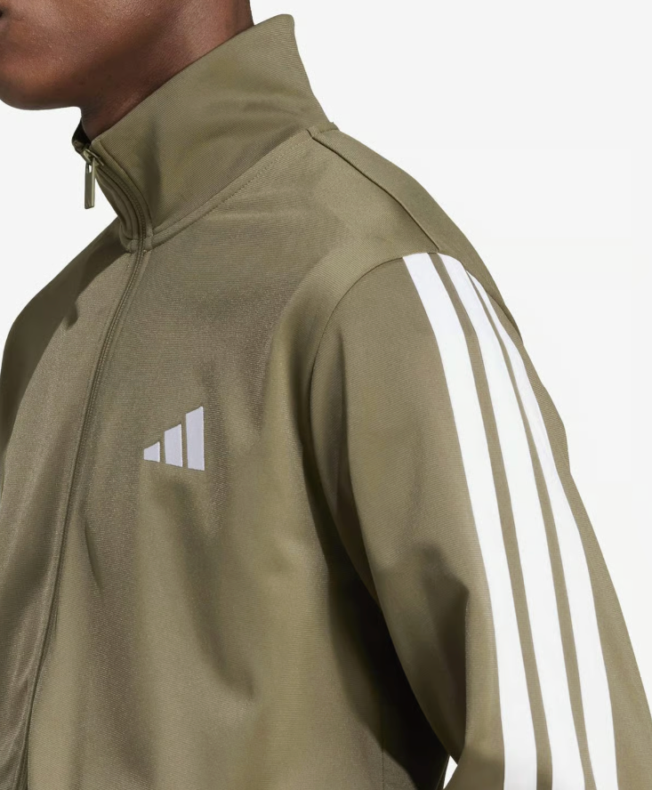 TUTA ADIDAS Sportswear Basic 3-Stripes Tricot verde bianco