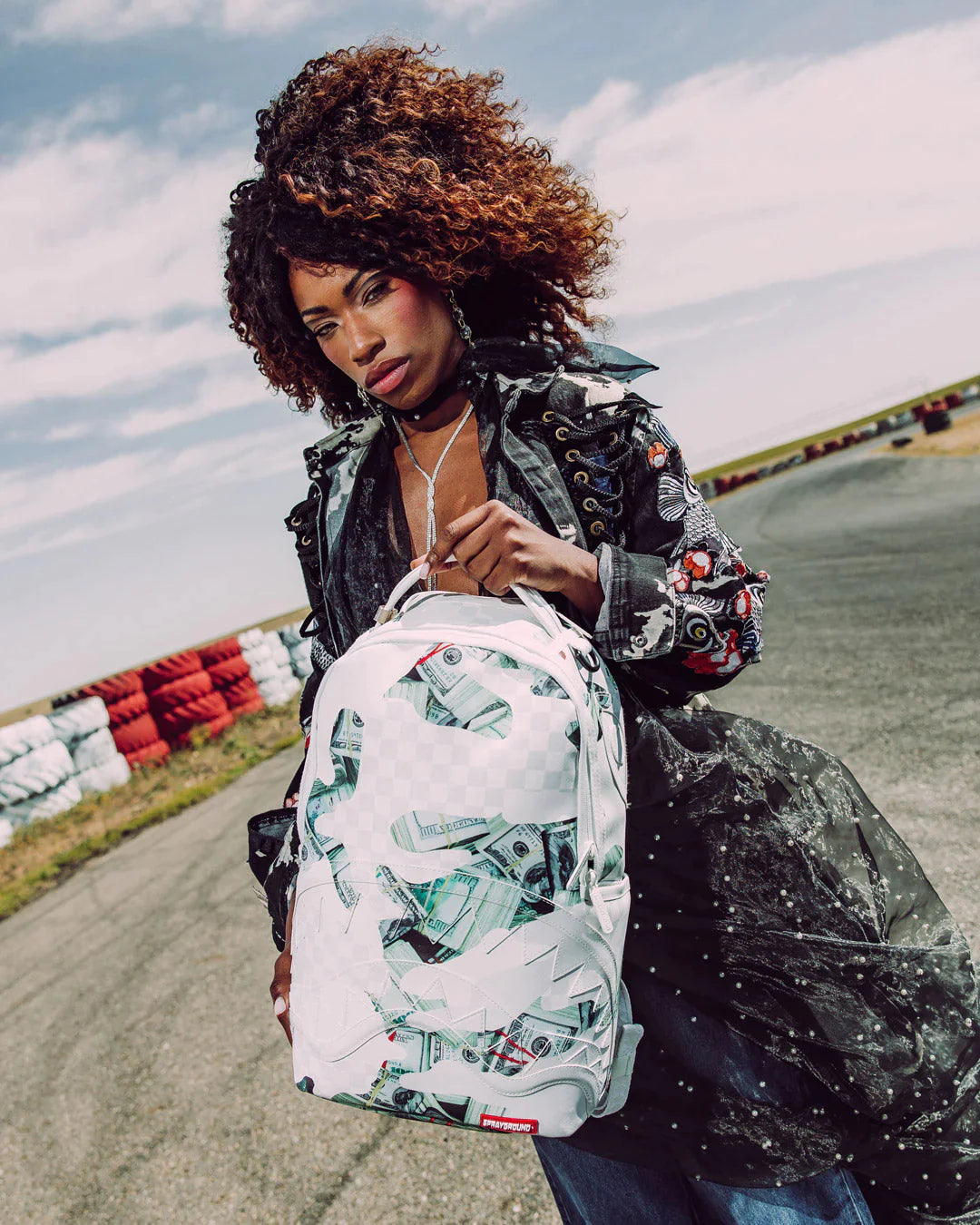 SPRAYGROUND MONEY 3AM DLXSVF BACKPACK WHITE