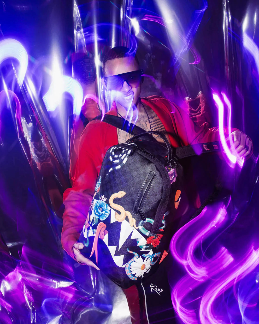 ZAINO SPRAYGROUND SNAKES ON A BAG BACKPACK NERO