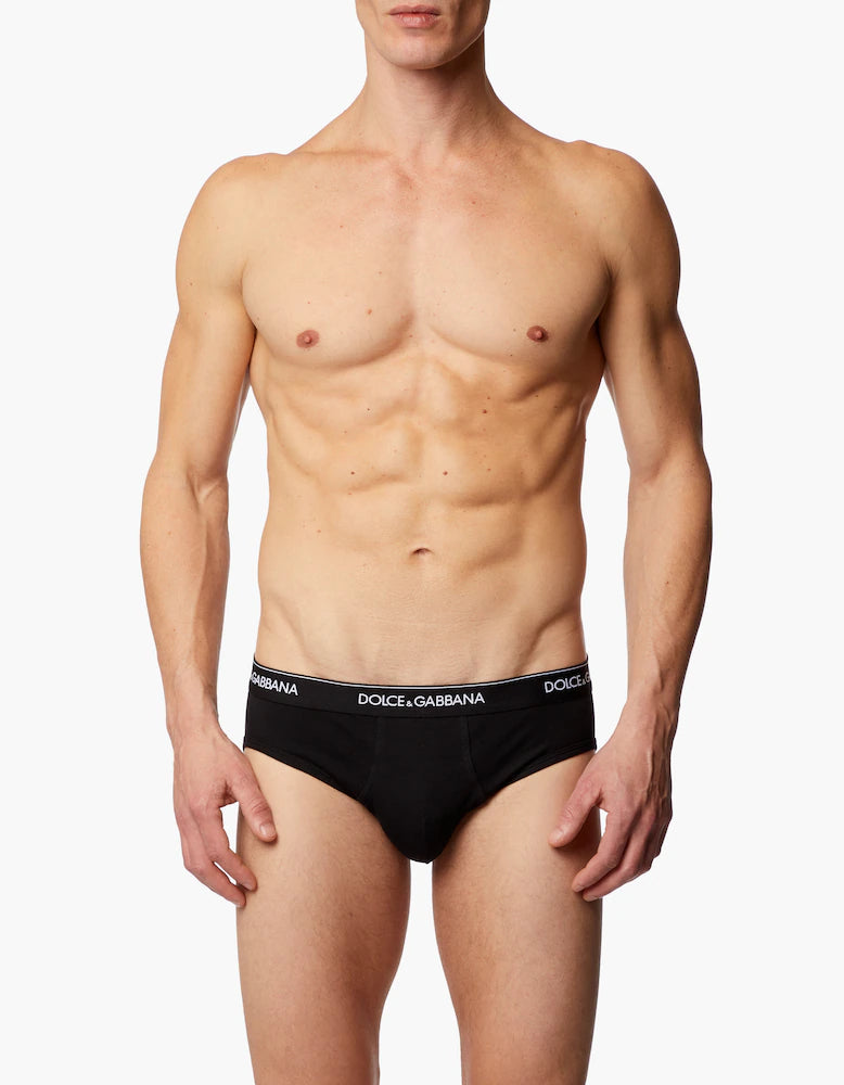 SLIP BI-PACK UOMO IN COTONE STRETCH DOLCE&GABBANA