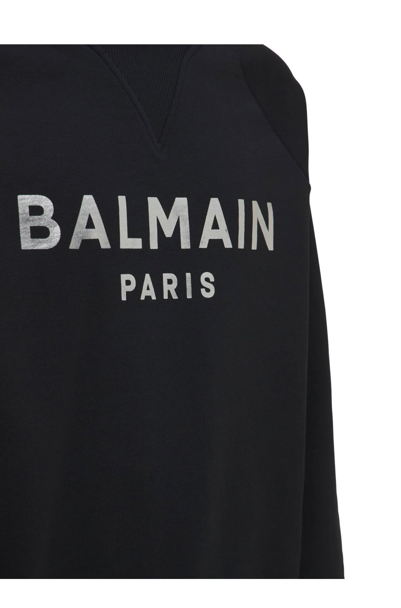 FELPA BALMAIN LOGO ARGENTO
