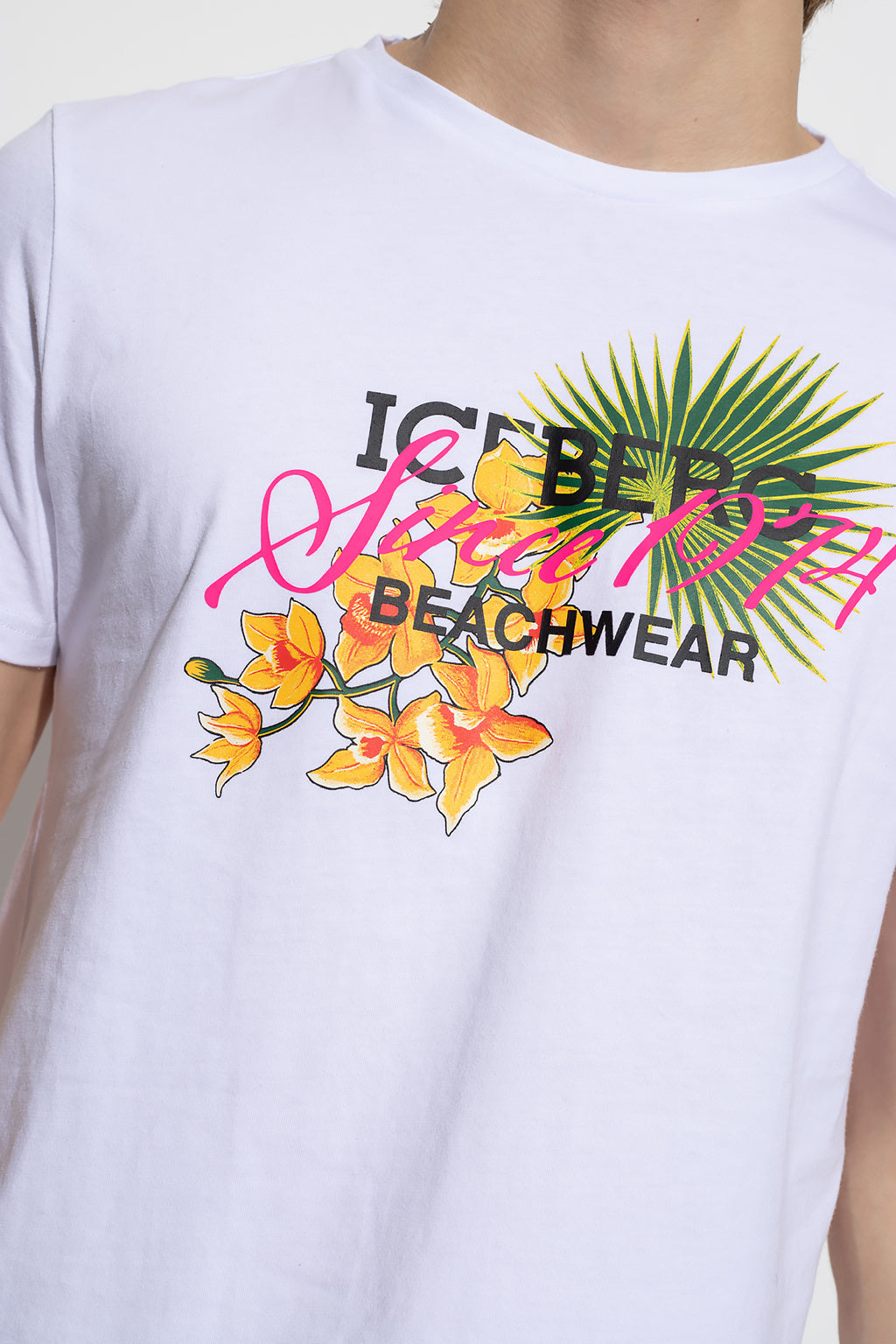 ICEBERG T-SHIRT A FIORI UOMO