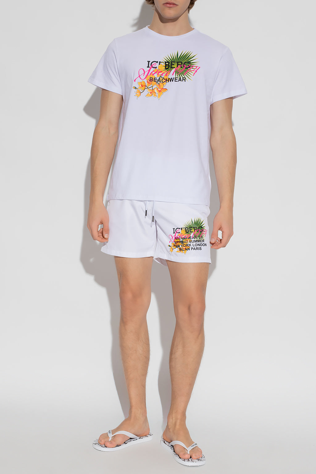 ICEBERG T-SHIRT A FIORI UOMO