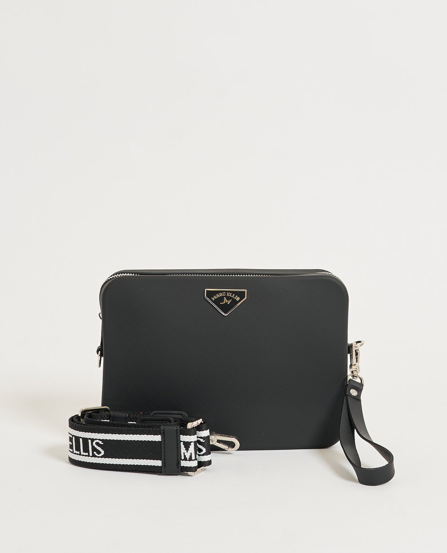 BORSA MARC ELLIS FLAT FLOWE BLACK/SILVER26