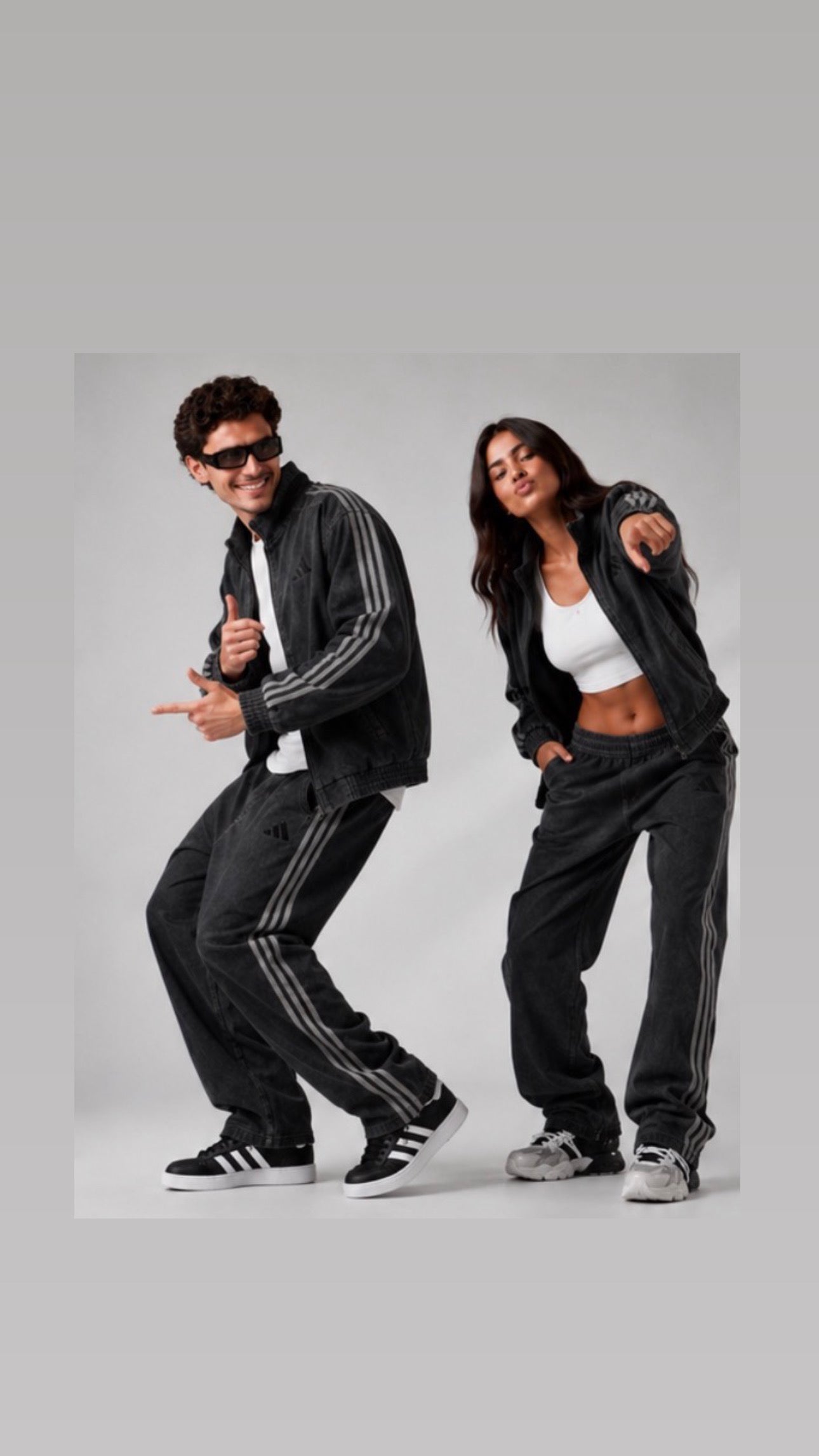 COORDINATO ADIDAS IN DENIM BLACK