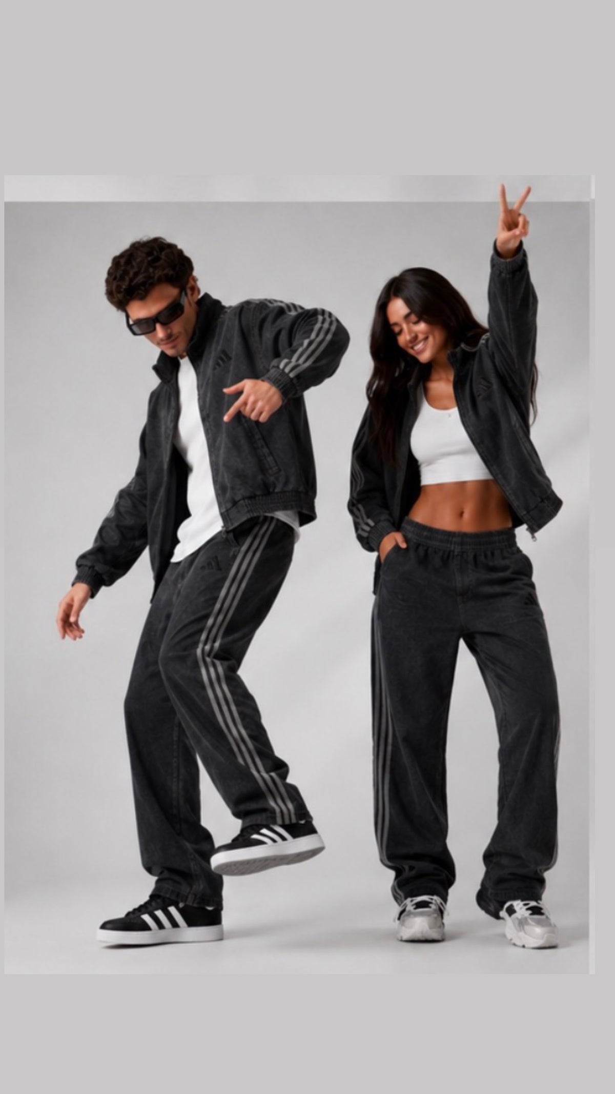 COORDINATO ADIDAS IN DENIM BLACK