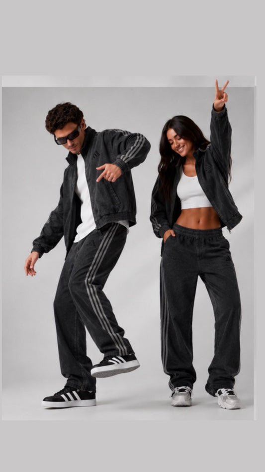 COORDINATO ADIDAS IN DENIM BLACK