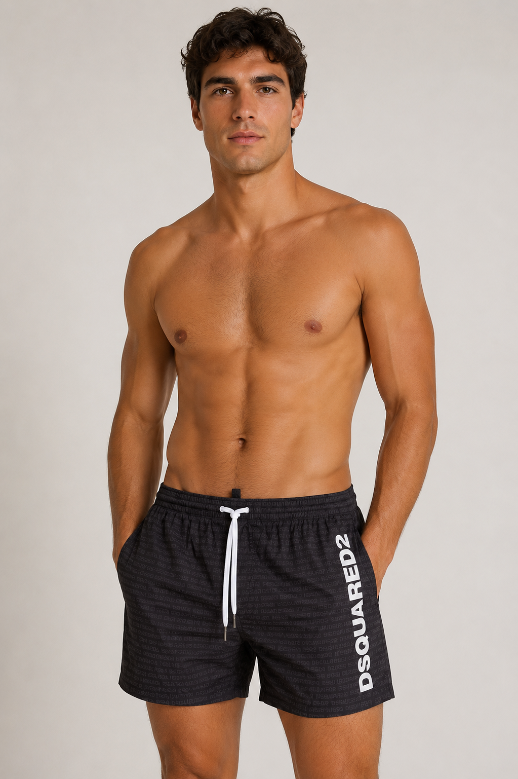 COSTUME DSQUARED2 BOXER MIDI LETTERING