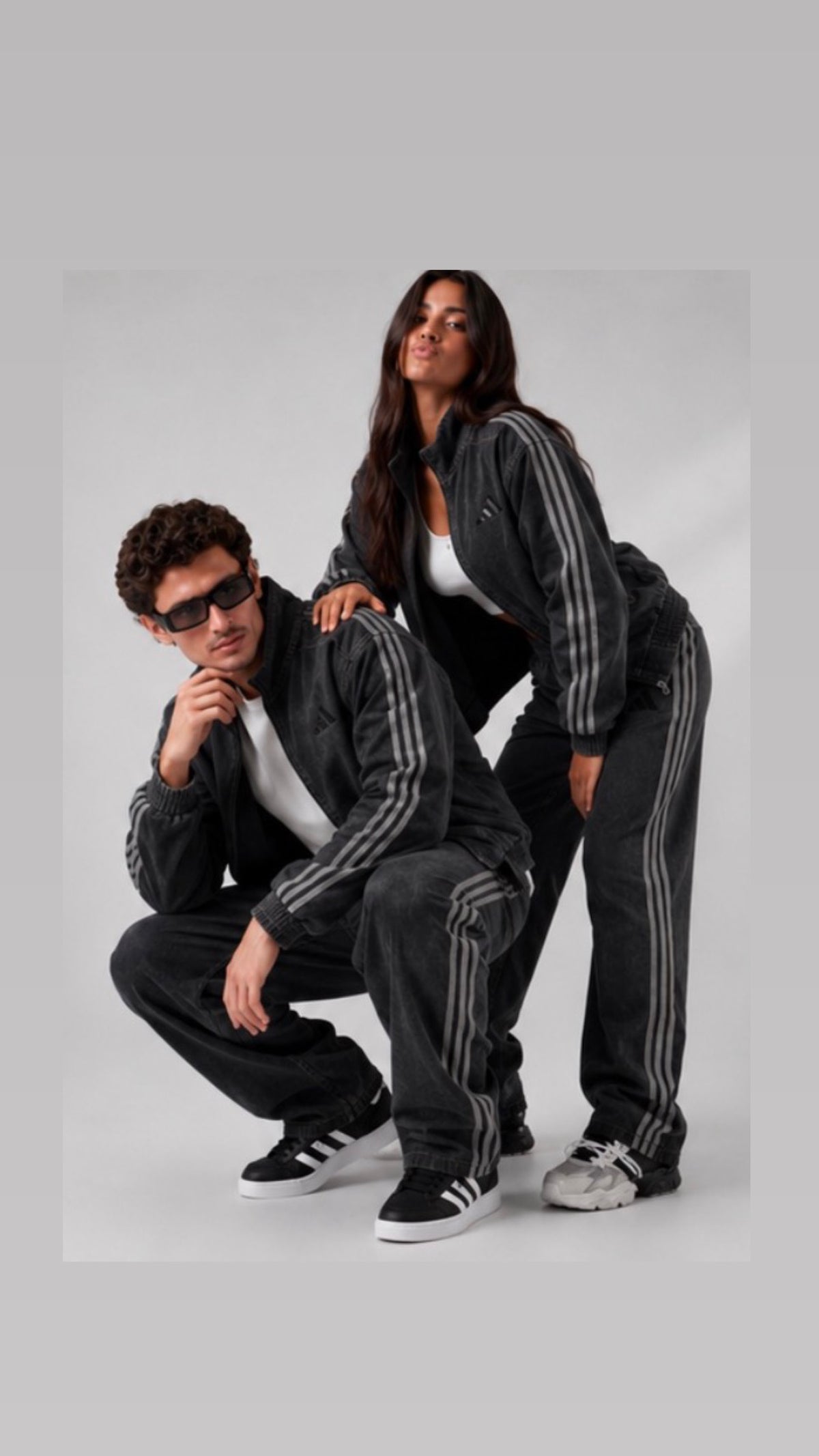 COORDINATO ADIDAS IN DENIM BLACK