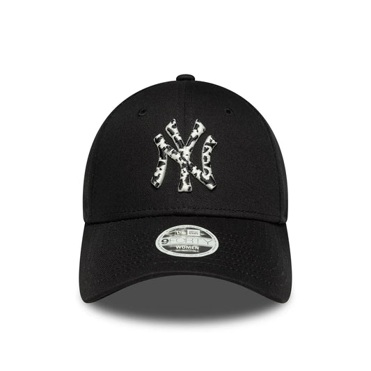 CAPPELLO NEW ERA  9FORTY New York Yankees MLB Animal Infill Nero Donna