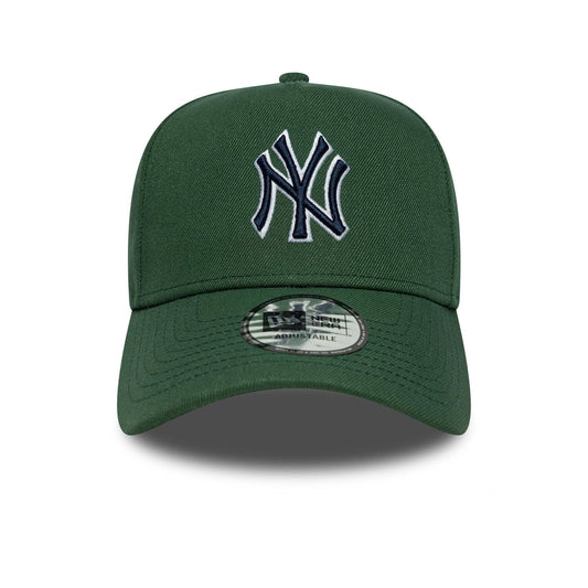 CAPPELLO NEW ERA 9FORTY E-Frame New York Yankees MLB Outline Script Verde Scuro