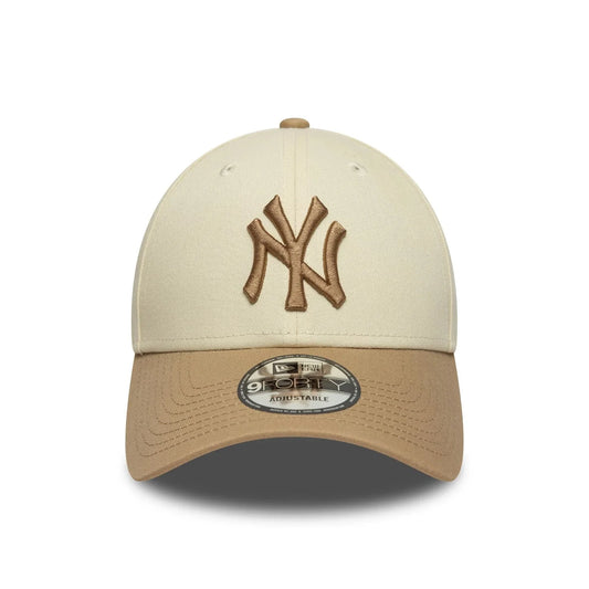NEW ERA CAPPELLO 9FORTY Regolabile New York Yankees MLB Block Crema