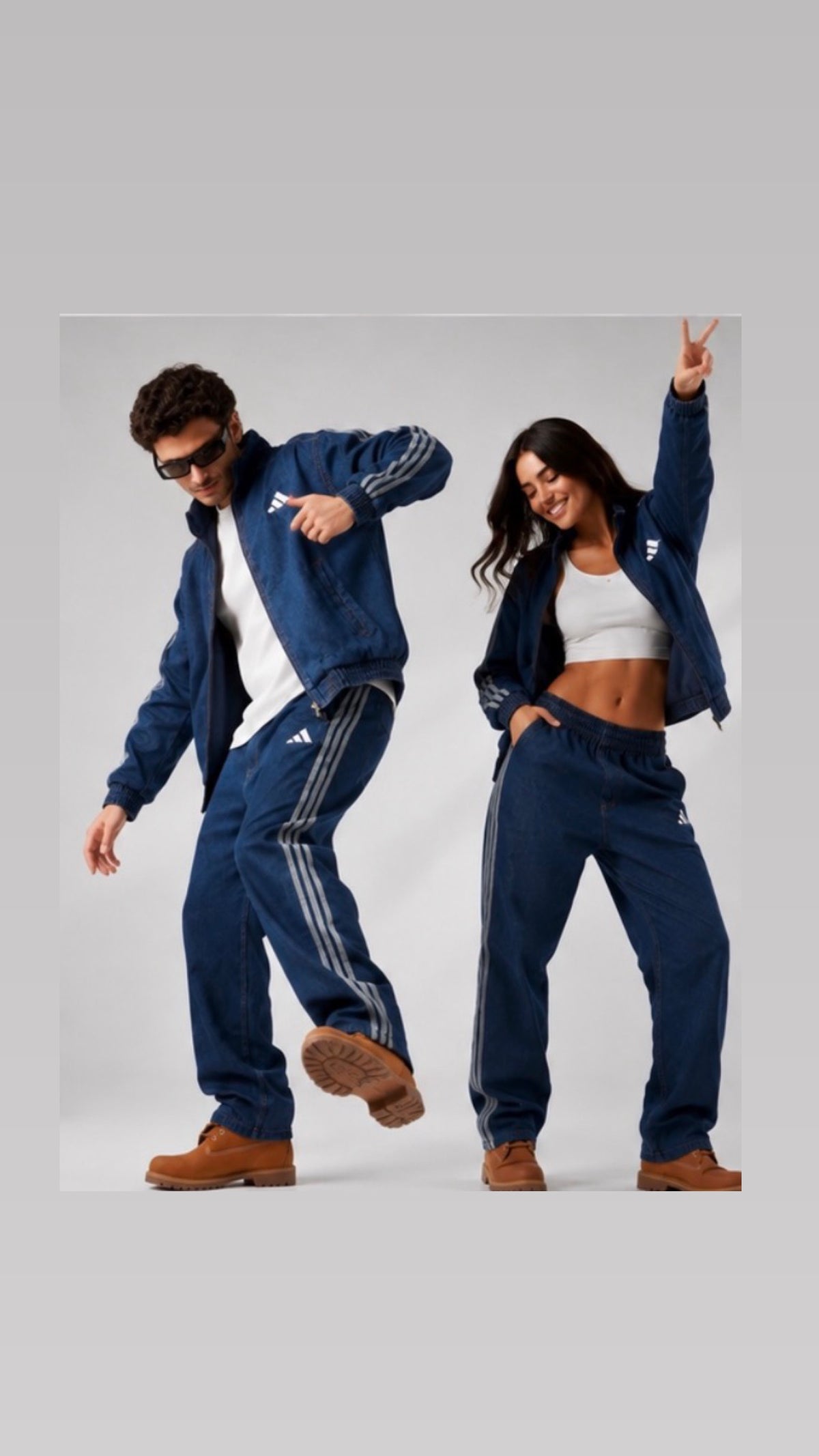 COORDINATO ADIDAS IN DENIM BLUE