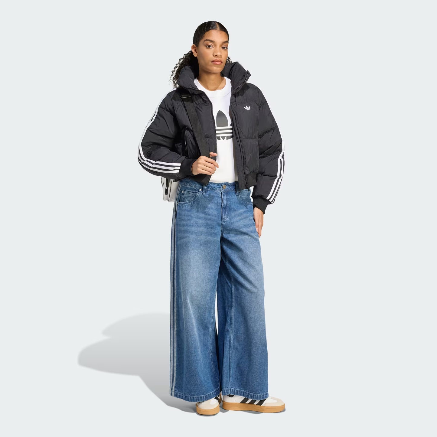 ADIDAS ORIGINALS PIUMINO CROP NERO