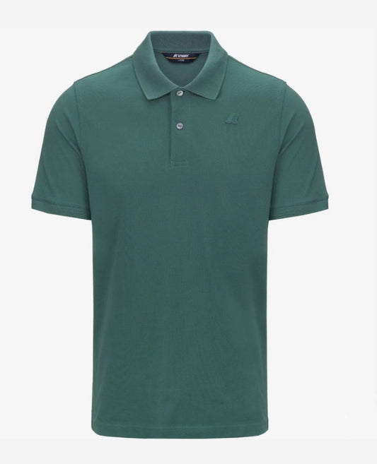 K-WAY POLO AMEDEE PIQUE GREEN PALM