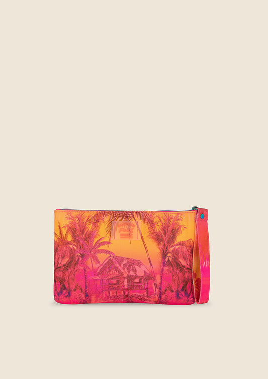 MINI POCHETTE CANVAS DONNA F**K FANTASIA PALM