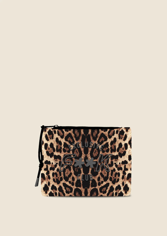 POCHETTE CANVAS DONNA F**K FANTASIA ANIMALIER