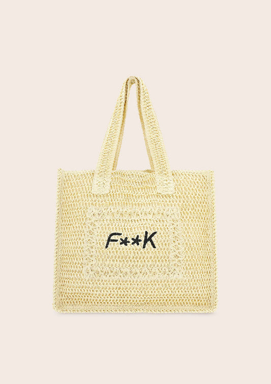 TOTE SUMMER BAG DONNA F**K BEIGE