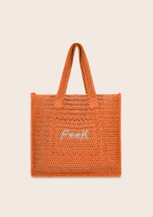 BORSA MARE DONNA F**K ARANCIONE