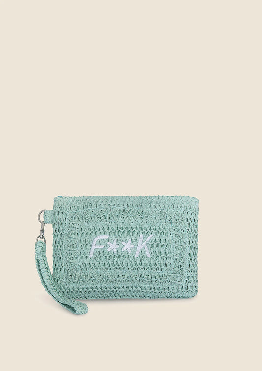 MINI POCHETTE DONNA F**K VERDE ACQUA