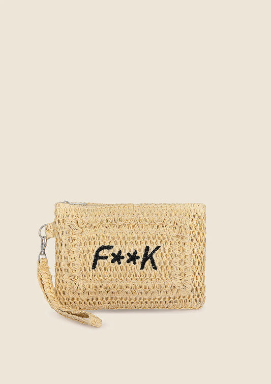 MINI POCHETTE DONNA F**K BEIGE