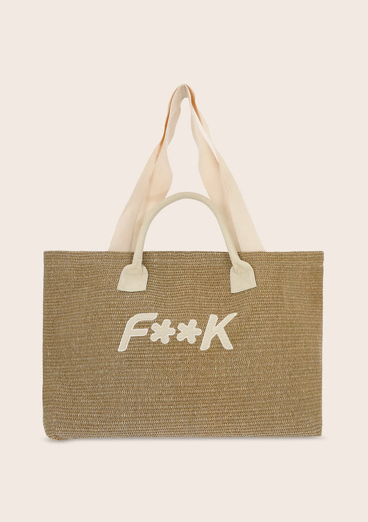 BORSA MARE DONNA F**K BEIGE