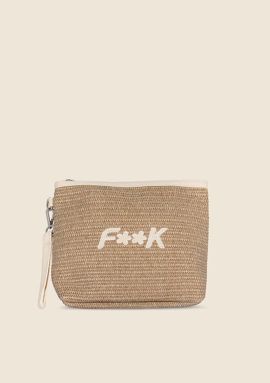 POCHETTE DONNA F**K BEIGE