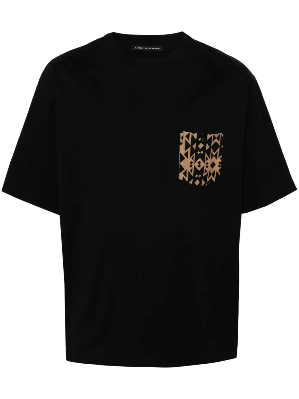 DANIELE ALESSANDRINI T-SHIRT CON DETTAGLIO GEOMETRICO