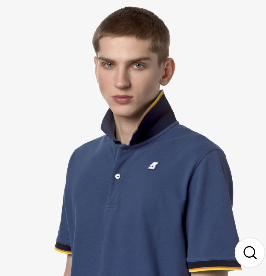 K-WAY POLO VINCENT BLUE FIORD