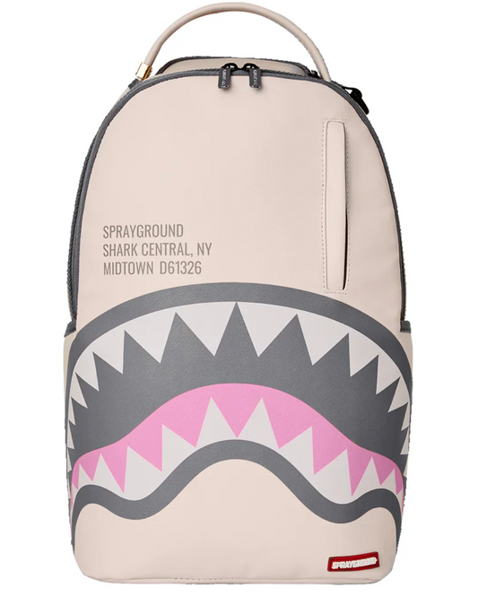 ZAINO SPRAYGROUND SHARK CENTRAL ROSE DLXSV BACKPACK Bianco