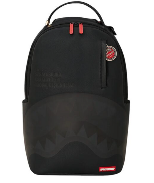 ZAINO SPRAYGROUND SHARK CENTRAL BLACK OUT