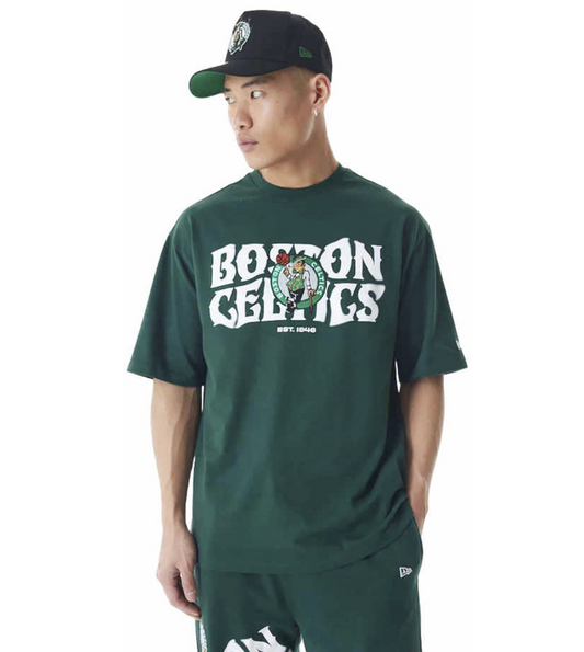 NEW ERA T-SHIRT OVERSIZED BOSTON CELTIC NBA