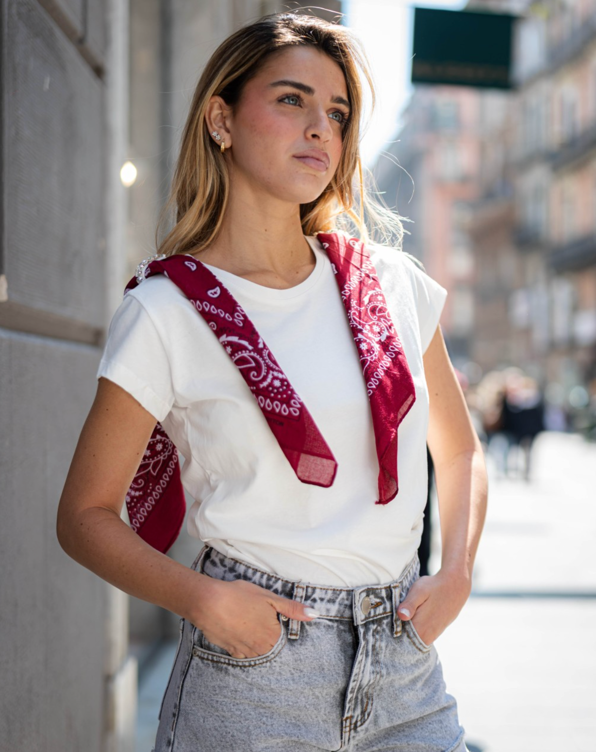 VICOLO T-SHIRT STRASS E BANDANA